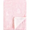 Baby Vision - Cobertor de Mink Sprout Yoga com Forro Sherpa, Jardim Rendado