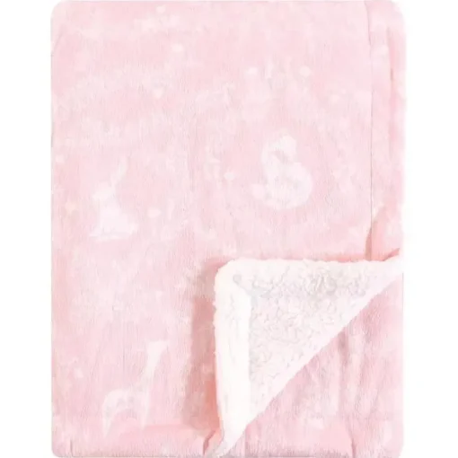 Baby Vision - Cobertor de Mink Sprout Yoga com Forro Sherpa, Jardim Rendado