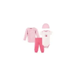 Baby Vision - Conjunto de Enxoval de Algodão Bebê Menina 4 Peças, Preemie, Mocinha
