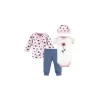 Baby Vision - Conjunto orgânico de 4 unidades para bebê menina, prematuro, flores