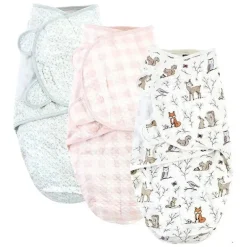 Baby Vision - Envoltório de algodão acolchoado Hudson Baby 3Pk, Floresta Encantada