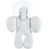 Baby Vision - Hudson Baby unissex assento de carro para bebê inserção de suporte corporal, guingão cinza, tamanho único