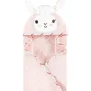Baby Vision – Hudson Baby unissex de algodão para bebê com capuz e rosto de animal, lhama rosa