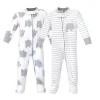 Baby Vision - Hudson Baby Unissex 2Pk Fleece Zíper Dormir e Brincar, Elefantes