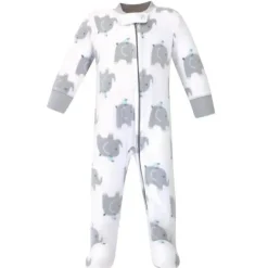 Baby Vision - Hudson Baby Unissex 2Pk Fleece Zíper Dormir e Brincar, Elefantes