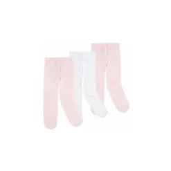 Baby Vision - Luvable Friends meninas meia-calça de nylon, rosa, 2-4T, 3Pk