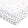 Baby Vision – Luvable Friends Lençol de brincar unissex para bebê, ponto chevron cinza