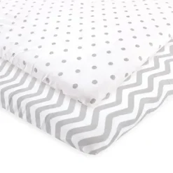 Baby Vision – Luvable Friends Lençol de brincar unissex para bebê, ponto chevron cinza