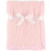 Baby Vision - Manta Sherpa com encadernação de cetim, rosa