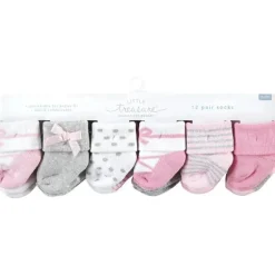 Baby Vision - Meias recém-nascidas Little Treasure para meninas, bailarina, 0-6 meses, 8 unidades