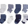 Baby Vision - Meias unissex de algodão orgânico para bebê tocadas pela natureza, elefante azul, 0-6 meses, 8 unidades