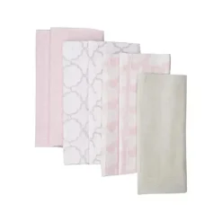 Baby Vision - Panos de arroto de flanela de algodão unissex Hudson Baby 7Pk, Elefante menina