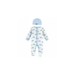 Baby Vision - 2Pk Baby Boy Snap Sleep and Play e Conjunto de Cap, Preemie, Train