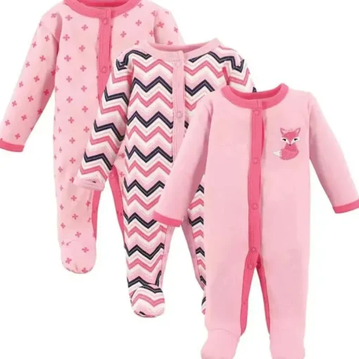 Baby Vision - 3Pk Baby Girl Durma e Brinque, Preemie, Foxy
