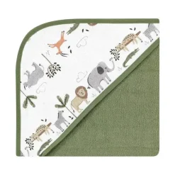 Baby Vision - 3Pk Hudson Baby Toalhas com capuz rico em algodão, Safari Life