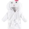 Baby Vision - Roupão de banho unissex de pelúcia com rosto de animal para bebê Hudson Baby, coelho