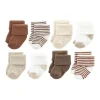 Baby Vision - Terry Socks 8Pk, Neutral Brown