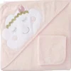 Baby Vision - Toalha e toalha com capuz de algodão para bebê Hudson, Boho Cloud