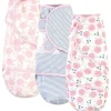 Baby Vision - Tocado pela Natureza Envoltórios Unissex de Algodão Orgânico para Bebê, Rosa Rosa, 0-3 Meses