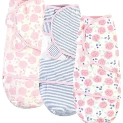 Baby Vision - Tocado pela Natureza Envoltórios Unissex de Algodão Orgânico para Bebê, Rosa Rosa, 0-3 Meses