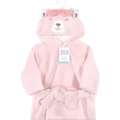 Baby Vision Bath - Plush Animal Bathrobe, Bear Girl