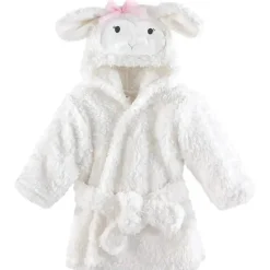 Baby Vision Bath - Plush Bathrobe, Girl Lamb 0-9M