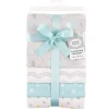 Baby Vision Luvable Friends 4Pk Flanela Recebendo Cobertor 28X28 em Elefante Básico