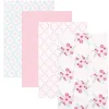 Baby Vision, Luvable Friends 4 peças de flanela para receber cobertores, florais