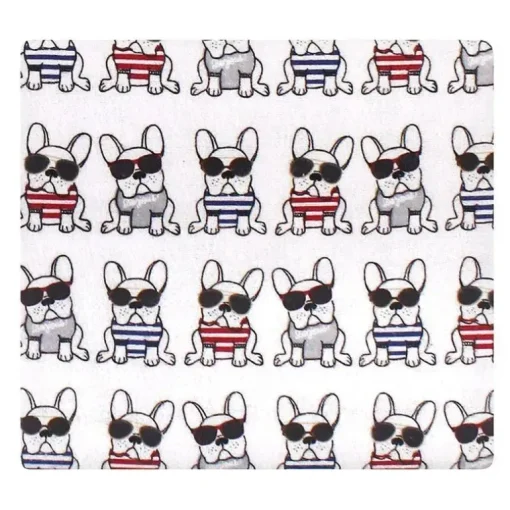 Baby Vision Luvable Friends 4 unidades de flanela recebendo cobertor 30x30 em cachorro francês