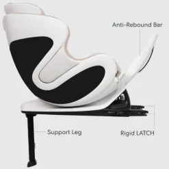 Babyark - G01 Smart Convertible Car Seat, Eggshell Base / Moonlight Seat