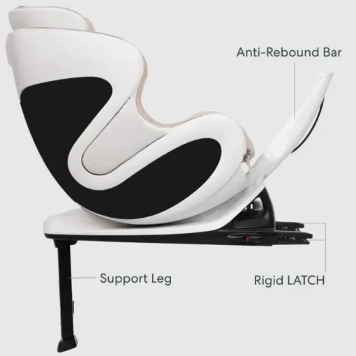 Babyark - G01 Smart Convertible Car Seat, Eggshell Base / Moonlight Seat