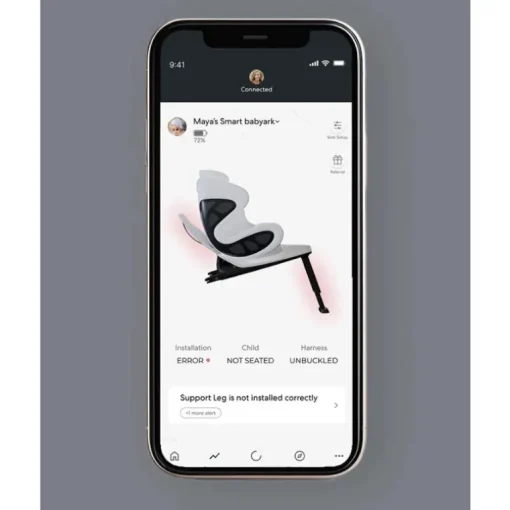 Babyark - Smart Convertible Car Seat, Eggshell Base/Glacier Ice Seat