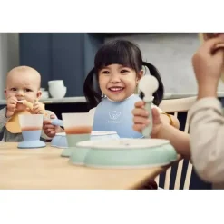 Babybjorn - 2 unidades de babador de bebê em pó verde/ rosa pó