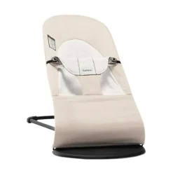 Babybjorn - Baby Bouncer Balance Soft Light Gray Frame Algodão/Jersey, Bege/Cinza