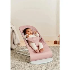 Babybjorn - Colcha de pétalas de algodão Bouncer Bliss, rosa empoeirado