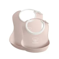 Babybjorn - Conjunto de babadores de alimentação, pacote com 2, rosa pó