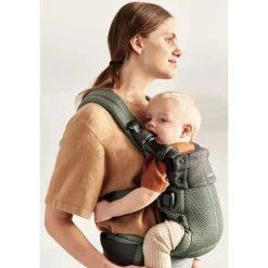 BabyBjorn - Porta-bebês Harmony 3D Mesh, Verde Escuro