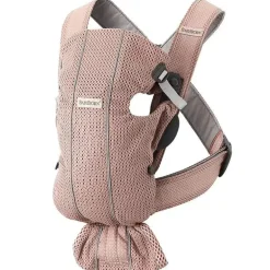 Babybjorn - Porta-bebês Mini Malha 3D, Rosa Empoeirado