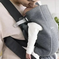 BabyBjorn - Porta-bebês Mini 3D Jersey, cinza escuro