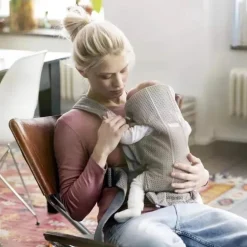 Babybjorn - Porta-bebês Mini malha 3D, Cinza Bege