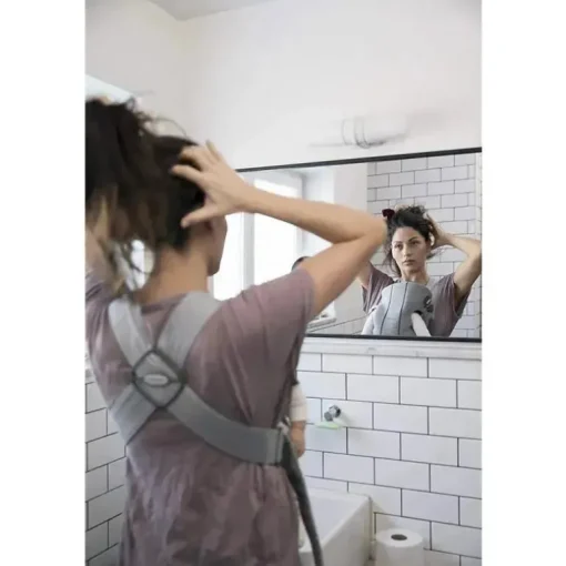 Babybjorn - Porta-bebês Mini 3D Jersey, cinza claro