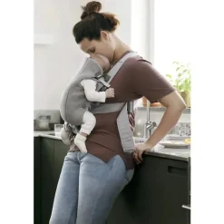 Babybjorn - Porta-bebês Mini 3D Jersey, cinza claro