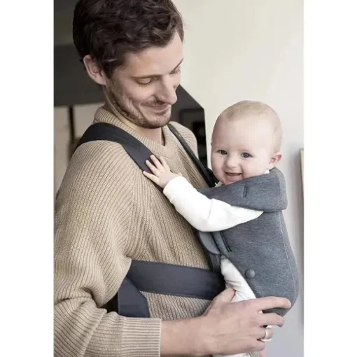 BabyBjorn - Porta-bebês Mini 3D Jersey, cinza escuro