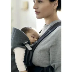 BabyBjorn - Porta-bebês Mini 3D Jersey, cinza escuro