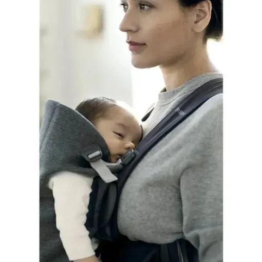 BabyBjorn - Porta-bebês Mini 3D Jersey, cinza escuro