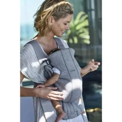 Babybjorn - Porta-bebês Mini 3D Jersey, cinza claro