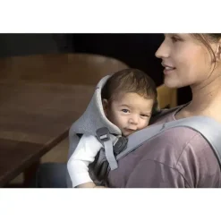 Babybjorn - Porta-bebês Mini 3D Jersey, cinza claro