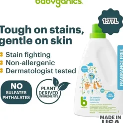 Babyganics - Laundry Detergent Fragrance Free, 60Oz