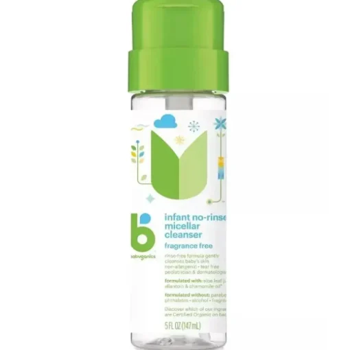 Babyganics infantil sem enxágue Micellar Cleanser, 5 oz