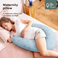 Babymoov - Almofada de gravidez em formato de U B.Love, almofada de maternidade premium, azul vento